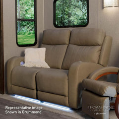 Rv Power Recliner With Massage Left Hand Polyhyde Fabric by ShipItFurniture