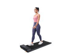 Foldable KingSmith WalkingPad A1 Pro treadmill for under desk use, showing the compact design and control display.
