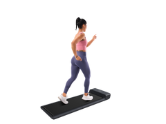 Foldable Kingsmith WalkingPad A1 Pro treadmill for under desk use, featuring a compact design and sleek black finish.