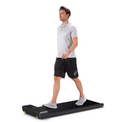 Foldable KingSmith WalkingPad A1 Pro treadmill for under desk use, featuring a sleek design and compact size for space-saving workouts.