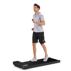 Foldable Kingsmith WalkingPad A1 Pro treadmill suitable for under-desk use, featuring a sleek design and compact size.
