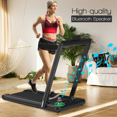 2-in-1 Folding Treadmill with Dual LED Display