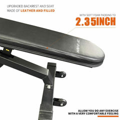 SAKSBY WHOLESALE 1000LBS multi-functional barbell rack and squat power cage with weight bench for home gym use