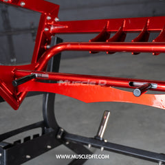 Muscle D Fitness Pro Strength Power Hack Squat machine with plate-loaded design for commercial gym strength training.