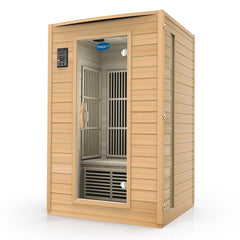 2-Person Carbon Infrared Sauna - Canadian Hemlock Wooden Sauna by Durasage Health