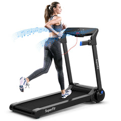 3HP Electric Folding Treadmill with Bluetooth Speaker