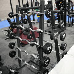 Pro Urethane Barbell Set(Straight or Curl) - 20 to 110 lbs (Barbell Set Only) - Muscle D Fitness - Premium Quality Urethane Barbell Set