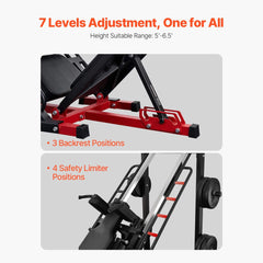 SAKSBY WHOLESALE Rovix 2000LBS adjustable leg press and hack squat machine for home gym workouts with multiple adjustable levels