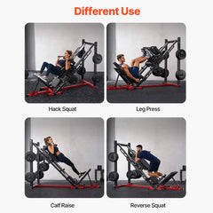 SAKSBY WHOLESALE 2000LBS adjustable leg press and hack squat machine for home gym workouts, featuring multiple exercise options.