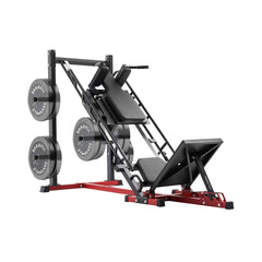 SAKSBY WHOLESALE Rovix 2000lbs adjustable leg press and hack squat machine for home gym workouts, front right view