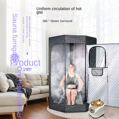 Portable Sauna Tent Five-Sided Home Bracket Steam Bath Box by V.I.P Digital Presence