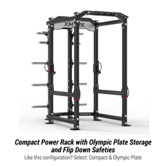 XM-5580-30 Viper Power Rack with Storage & Flip Down Safeties by XMARK
