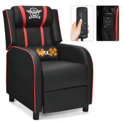 Red Massage Racing Gaming Recliner Chair by DirectDeals, featuring ergonomic design and plush cushioning, perfect for gaming comfort.