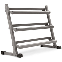 10-Pairs, 5 to 50 lbs. Hex Dumbbells Includes 3-Tier Storage Rack by XMARK