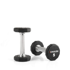 12-Sided Commercial Urethane Dumbbells (5-50 lb and 5-75 lb Sets) by XMARK