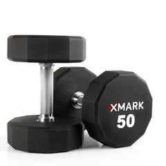 12-Sided Commercial Urethane Dumbbells (5-50 lb and 5-75 lb Sets) by XMARK