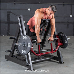 Muscle D Fitness Power Leverage V2 chest supported linear bearing row plate-loaded gym equipment for back training