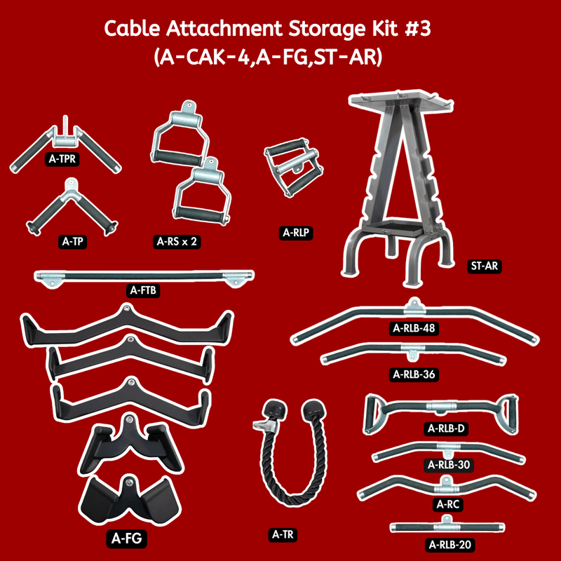 Ultimate Cable Attachment and Storage Kit by Muscle D Fitness