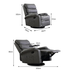 Levede Massage Chair Recliner Chairs Heated Lounge Sofa Armchair 360 by Trustymall