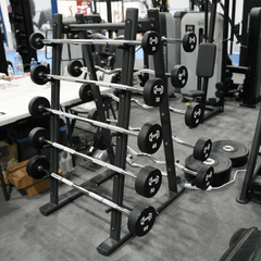 Pro Urethane Barbell Set(Straight or Curl) - 20 to 110 lbs (Barbell Set Only) - Muscle D Fitness - Premium Quality Urethane Barbell Set