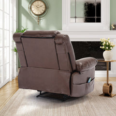 Breathable Leather Massage Recliner Chair Manual Living Room Reclining Sofa by V.I.P Digital Presence