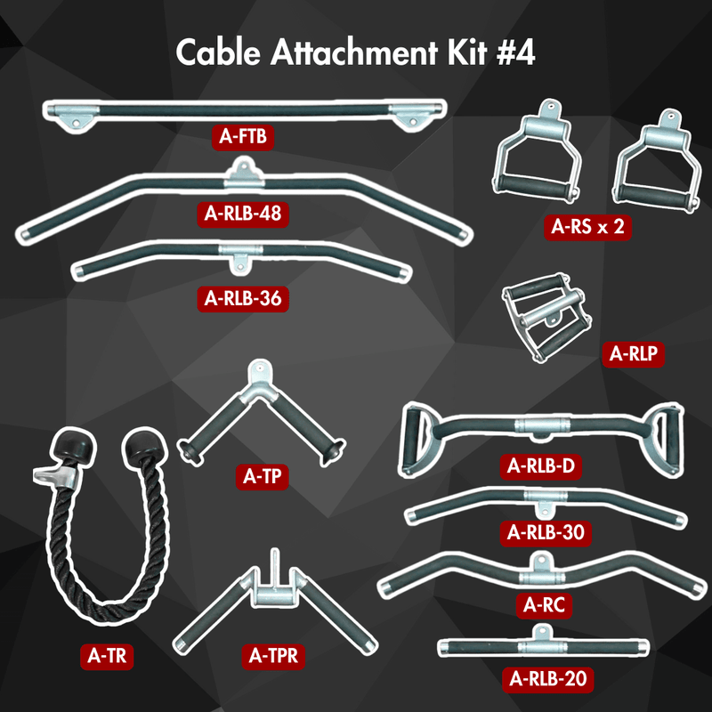 Complete Cable Attachment Kit #4 by Muscle D Fitness