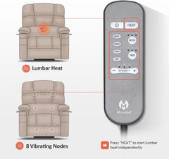 Medium Wide Power Lift Recliner Chair With Massage by ShipItFurniture