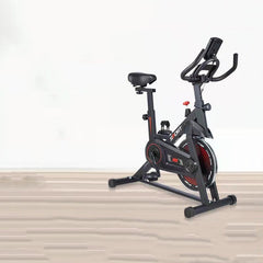 Indoor exercise sport bike by FLIPSTYLEZLLC, upright design with a sleek frame and adjustable seat for home fitness workouts.