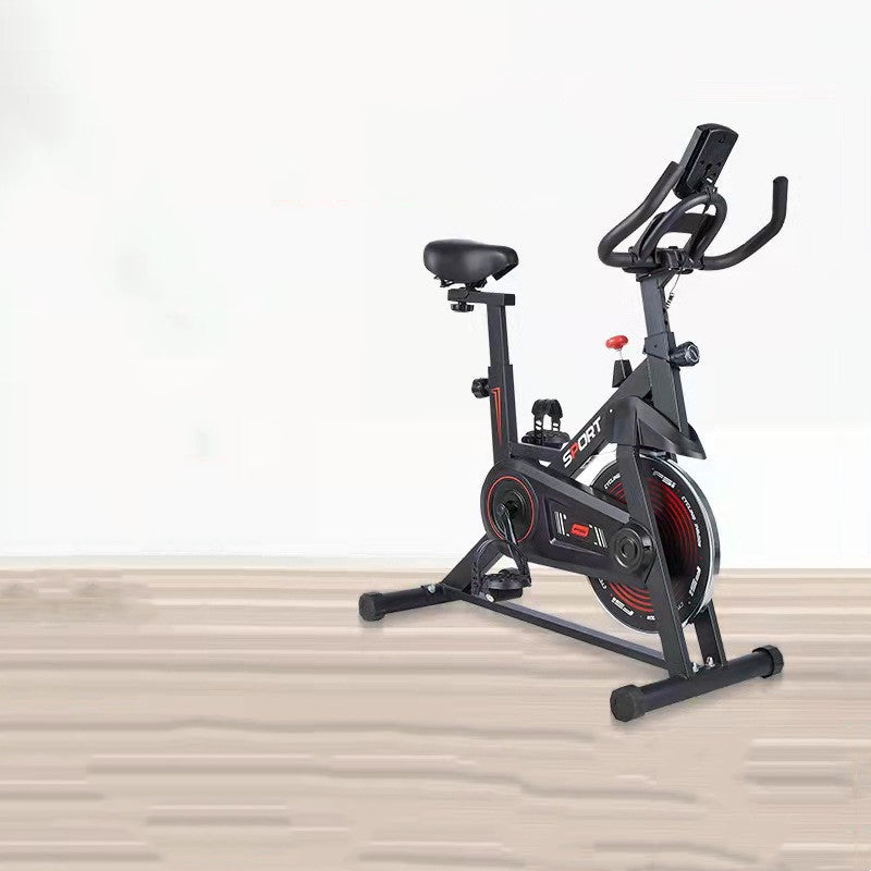 Indoor exercise sport bike by FLIPSTYLEZLLC, upright design with a sleek frame and adjustable seat for home fitness workouts.