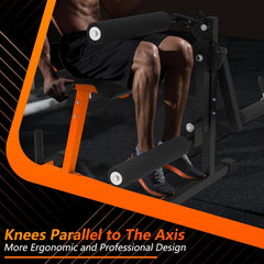 SAKSBY WHOLESALE Rovix 550lbs adjustable lower body leg extension and curl machine for weight lifting and strength training.