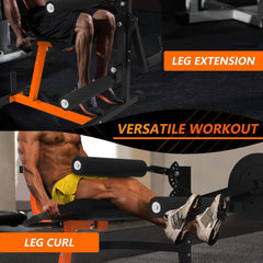 SAKSBY WHOLESALE Rovix 550lbs adjustable lower body leg extension and curl machine for weight lifting and leg training.