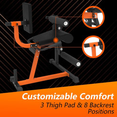 SAKSBY WHOLESALE Rovix 550lbs adjustable lower body leg extension and curl machine with thigh pad and backrest for weight training