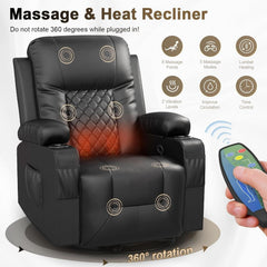Dual Motor Power Lift Recliner Chair With Massage And Heat Beige Fabric Medium by ShipItFurniture