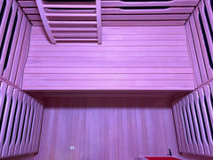 Zoppinh Blisspod Milano full spectrum sauna made of Canadian Hemlock wood, shown with sleek interior and modern design.