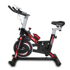 Indoor Exercise Bike Cycling Bike with Comfortable Seat Cushion Black+Red by V.I.P Digital Presence