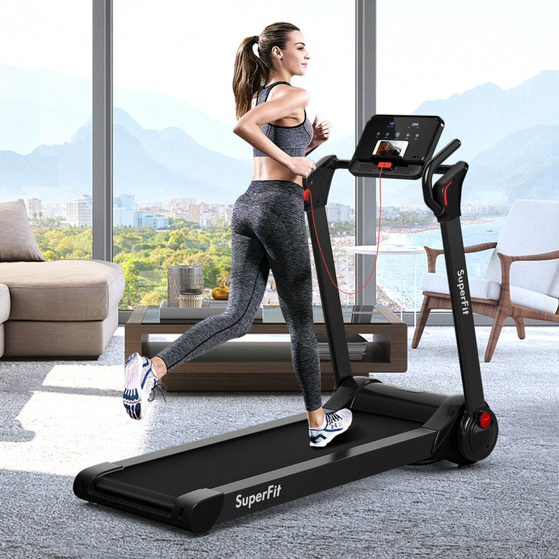SP37610NY 2.25 HP Electric Motorized Folding Running Treadmill Machine by DirectDeals