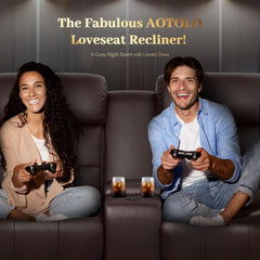 Reclining Massage Loveseat With USB Ports And Wall Hugger by ShipItFurniture