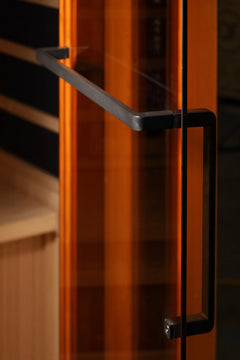 Golden Designs Inc. GDI-8020-03 Reserve Edition 2-person full spectrum sauna with Himalayan salt bar and black towel bar handle