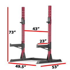 Squat Rack Bench Press with Adjustable Safety Spotters by XMARK