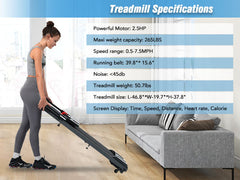 NEW Folding Treadmills Walking Pad Treadmill for Home Office -2.5HP Walking Treadmill With Incline Bluetooth Speaker by V.I.P Digital Presence