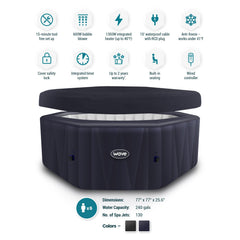 Aegean 6-Person Inflatable Hot Tub Octagon by Zoppinh
