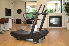 Pro 6 Arcadia Air Runner non-motorized treadmill with sleek design and textured belt for indoor cardio workouts.