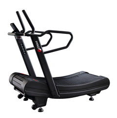 Pro 6 Arcadia Air Runner non-motorized treadmill with a sleek running surface and adjustable resistance for cardio workouts.