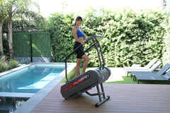 Pro 6 Aspen StairMill household stair climber featuring a compact design and sturdy handrails for safe indoor use.