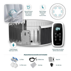 Atlantic 4/6-Person Inflatable Hot Tub by Zoppinh