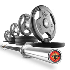 Tri-Grip Olympic Weight Plates and Olympic Barbell Sets by XMARK