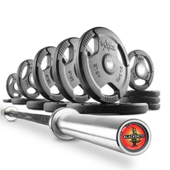 Tri-Grip Olympic Weight Plates and Olympic Barbell Sets by XMARK