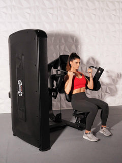 Elite Selectorized Biceps Curl - Muscle D Fitness - Commercial Grade - Adjustable Seat - Pin Selectorized