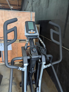Muscle D Fitness Sweet Elliptical cross trainer with digital display and adjustable resistance for low-impact cardio workouts.