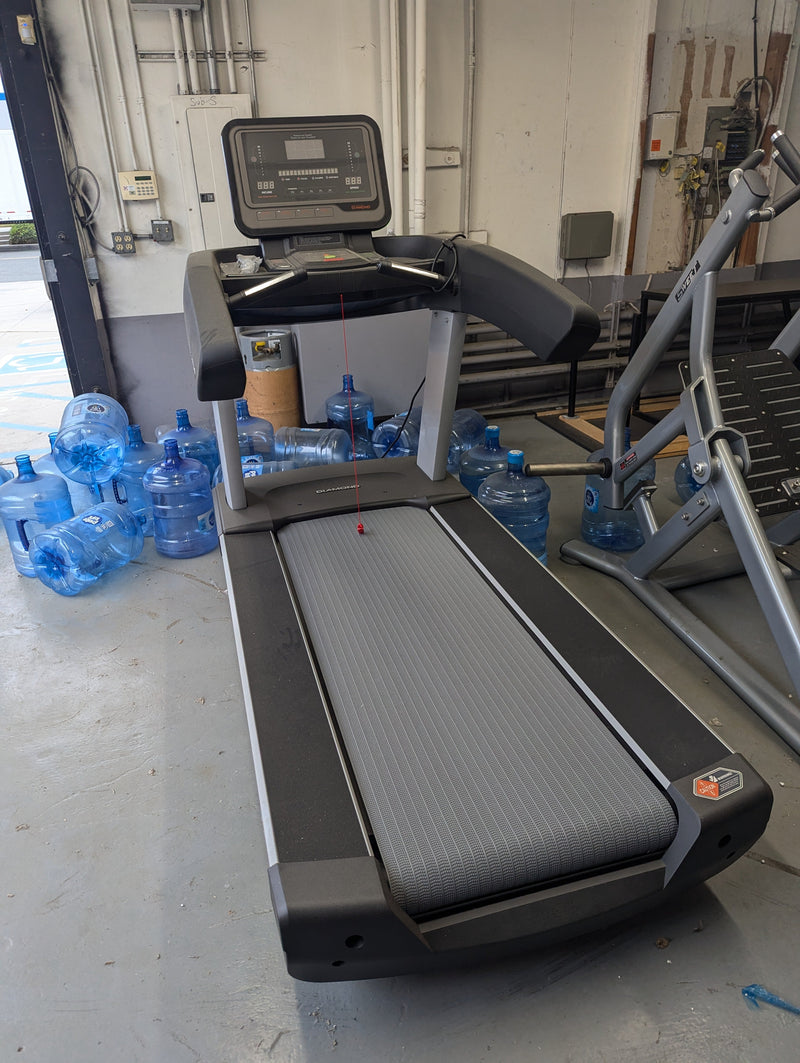 Muscle D Fitness Sweet Treadmill with digital display and safety rails for home cardio workouts.